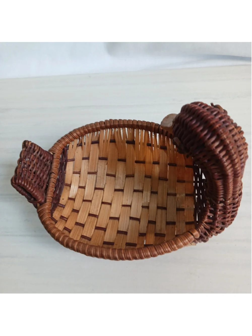 Vintage Wicker Rattan Duck Basket 6